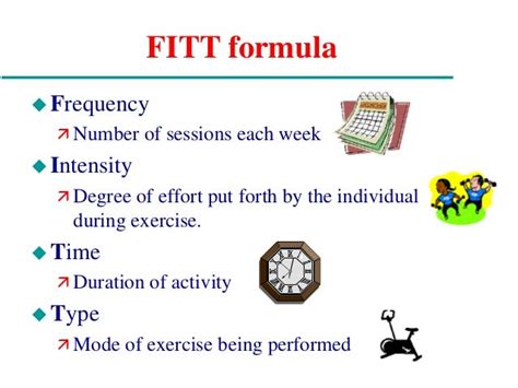what is the fitt formula|Discover the FITT Formula: Frequency, Intensity, Time, and Type .